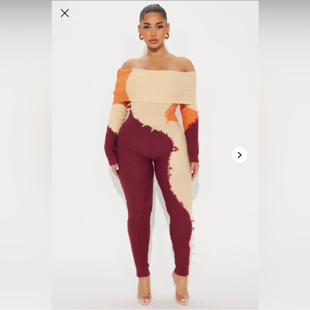 Ivy Off-Shoulder Sweater Jumpsuit